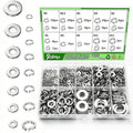 1000Pcs Flat Washer and Spring Lock Washers Assortment Kit,9 Metric Sizes
