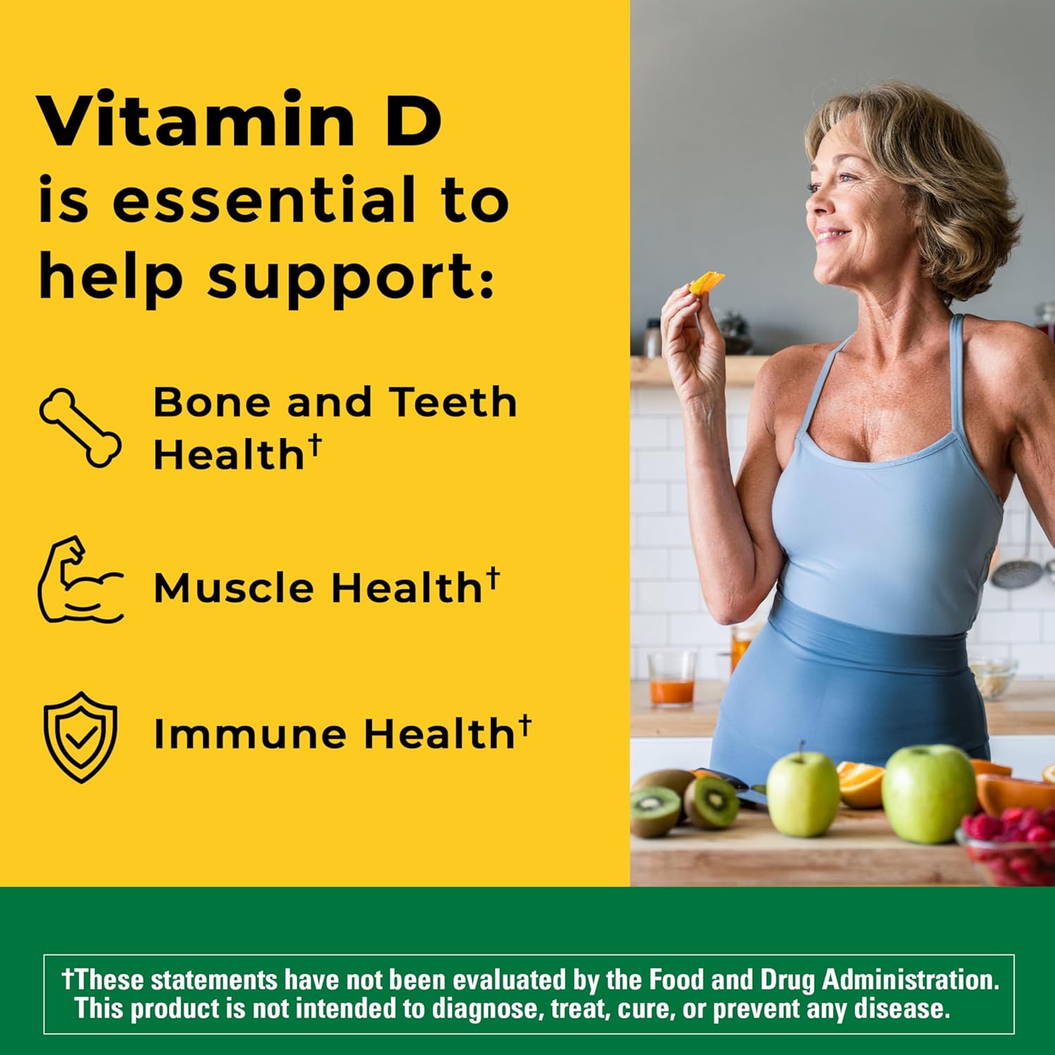 Vitamin D3 K2 Supplement, 5000 IU (125 mcg) Vitamin D for Bone, Muscle and Immune Support, 30 Softgels
