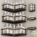 Large Capacity Corner Shower Caddy 6-Pack, Advanced Rustproof Design | No Drilling Adhesive Shelves, High-Load Rack