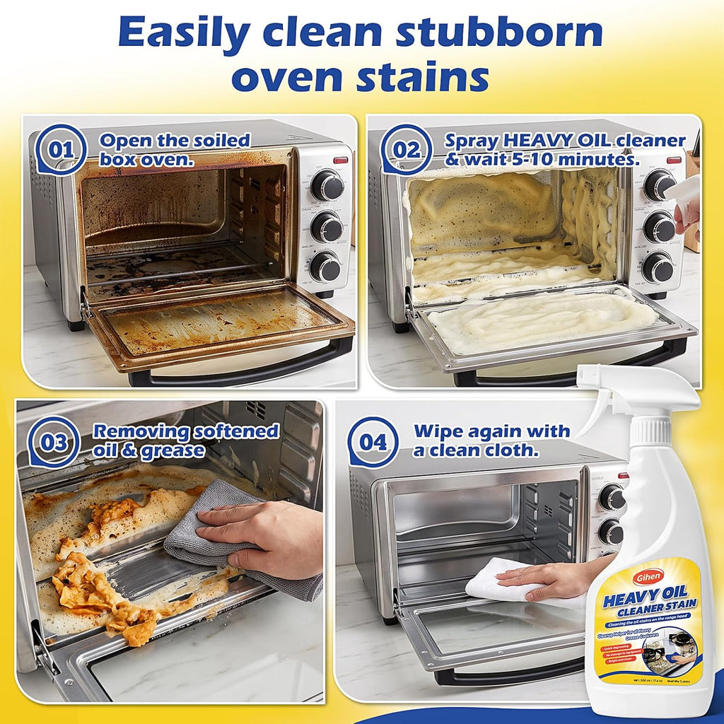 Heavy‑Duty Oil Degreaser Cleaner for Pan Bottoms, Oven, Stove, Range Hood