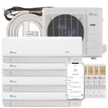 Mini Split AC/Heating System, 4 Zone, White, 36000 BTU