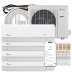 Mini Split AC/Heating System, 4 Zone, White, 36000 BTU