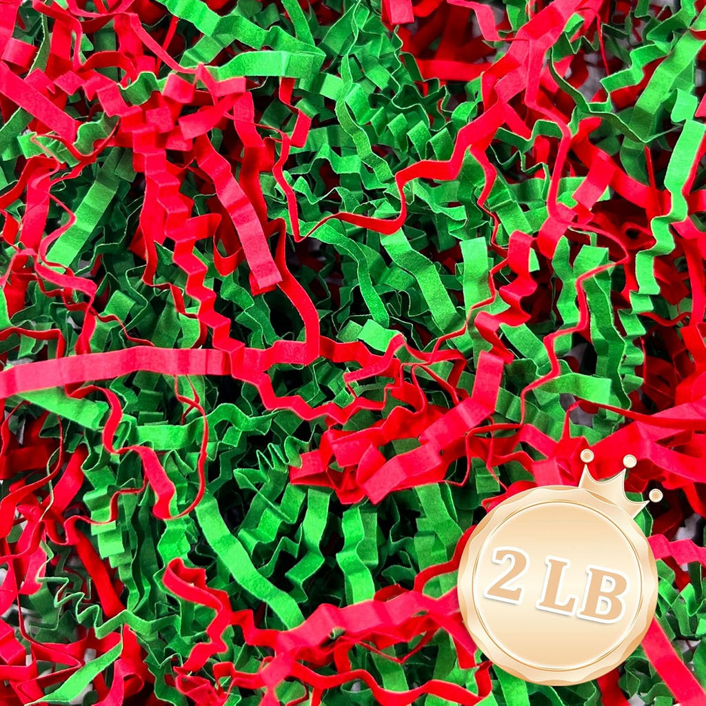 2 LB Crinkle Cut Paper Shred Filler Great for Gift Wrapping, Basket Fillers, Birthday, Gift Wrapping, Anniversary