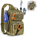 Blowbak Fishing Sling Bag, Fishing Backpack with Rod Holder | Fishing Bag Storge Fishing Gear, Gift for Men, Molle