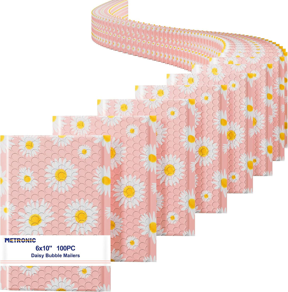 Bubble Mailers 6x10 Inch 100 Pack Pink Bubble Mailer Fancy Daisy
