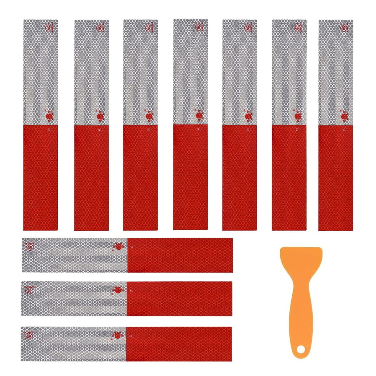 Reflective Tape 2" × 12" 10 PCS Red & White Trailer Reflector Outdoor