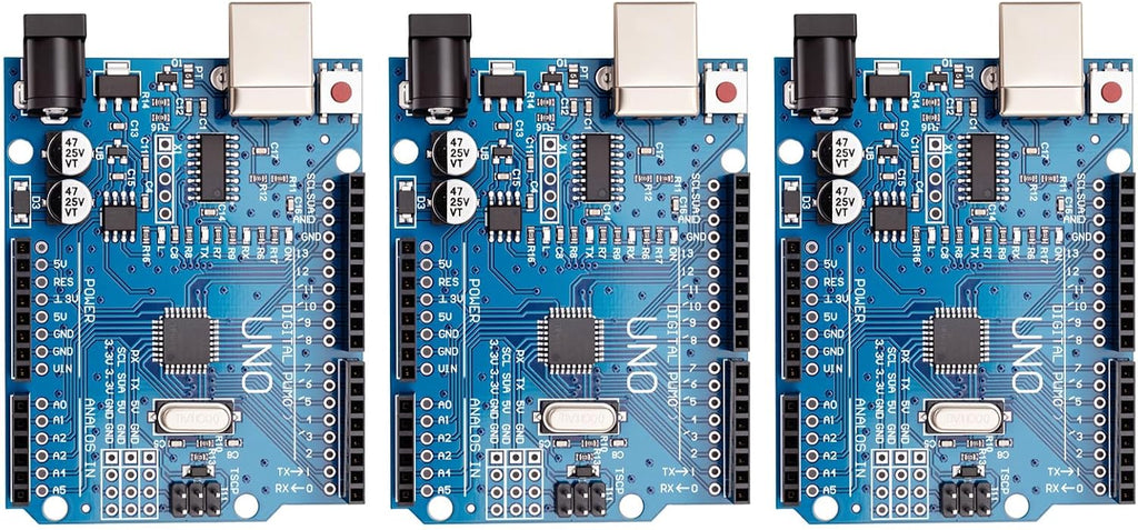 3-Pack Arduino UNO R3 Board, ATmega328P, 16MHz