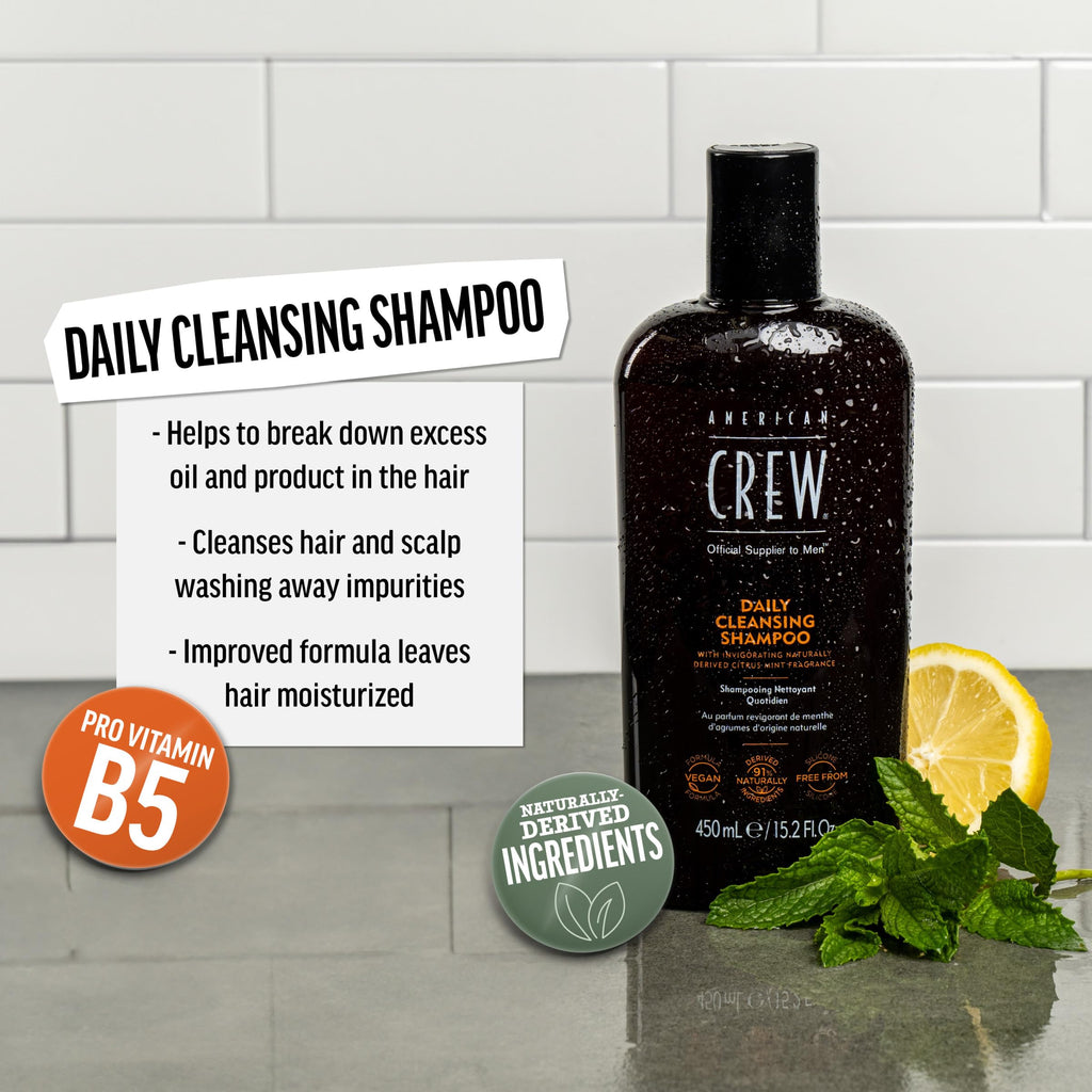 Men's Daily Cleansing Shampoo, Citrus Mint, 3.3 fl oz