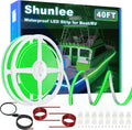 SHUNLEE 40FT Led Boat Lights Green, IP67 COB Waterproof Marine Led Lights