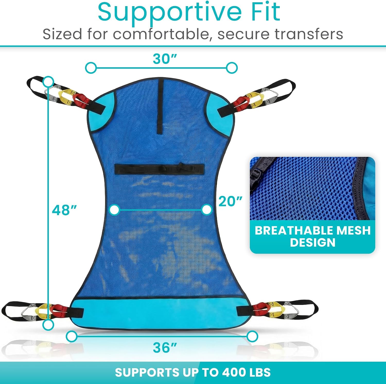 Patient Lift Sling - Mesh Transfer Sling for Showering & Home Use