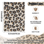 12 Pack Korean Exfoliating Mitts, Body Scrub, 8 x 5.5 in, Leopard