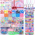 3200 Pieces Girls Toys Bracelet Making Kit, Unicorn/Mermaid Clay Beads Jewelry Activity Kit, DIY Crafts Birthday