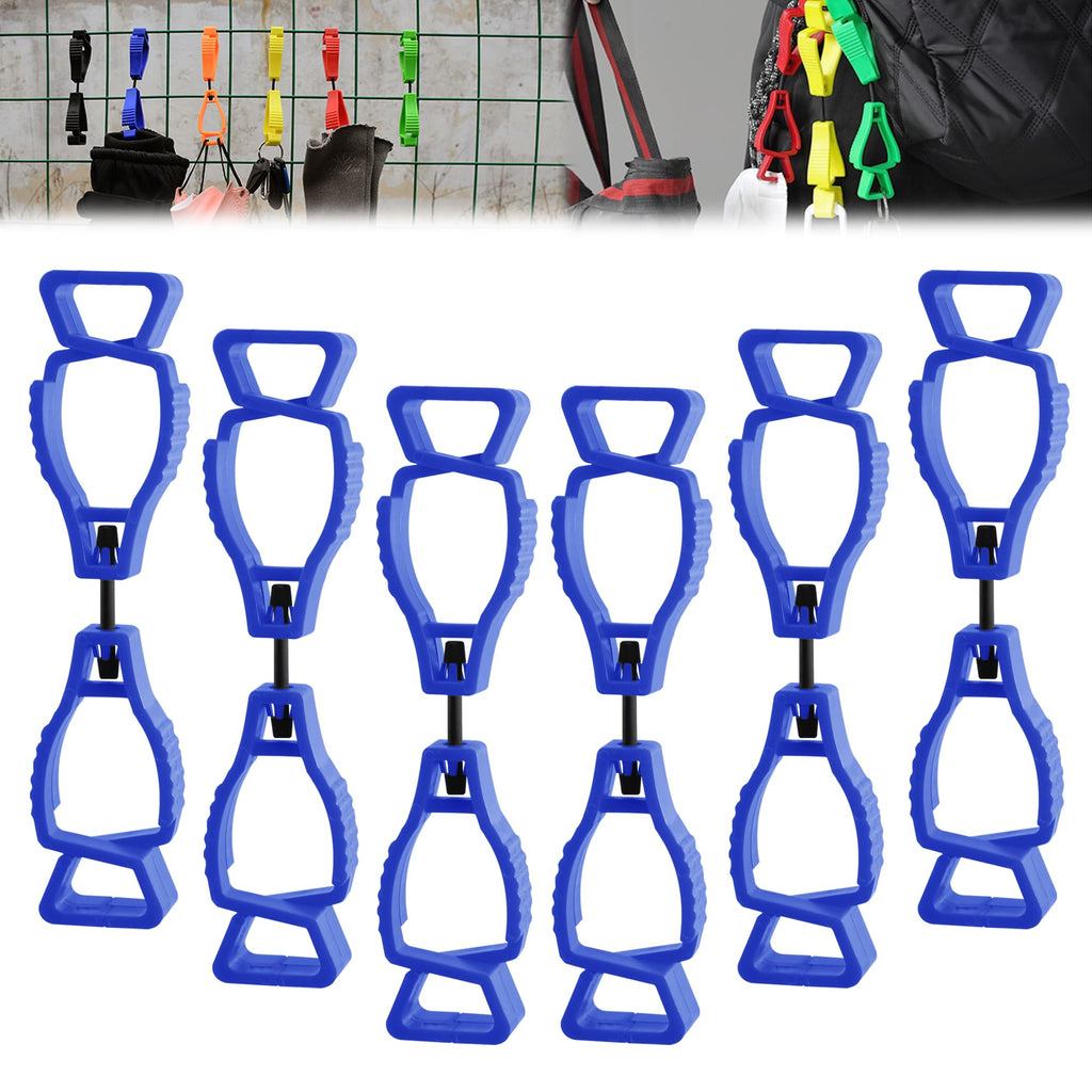 6PCS Glove Clips for Work Glove Holders,Glove Clamp Deep Blue