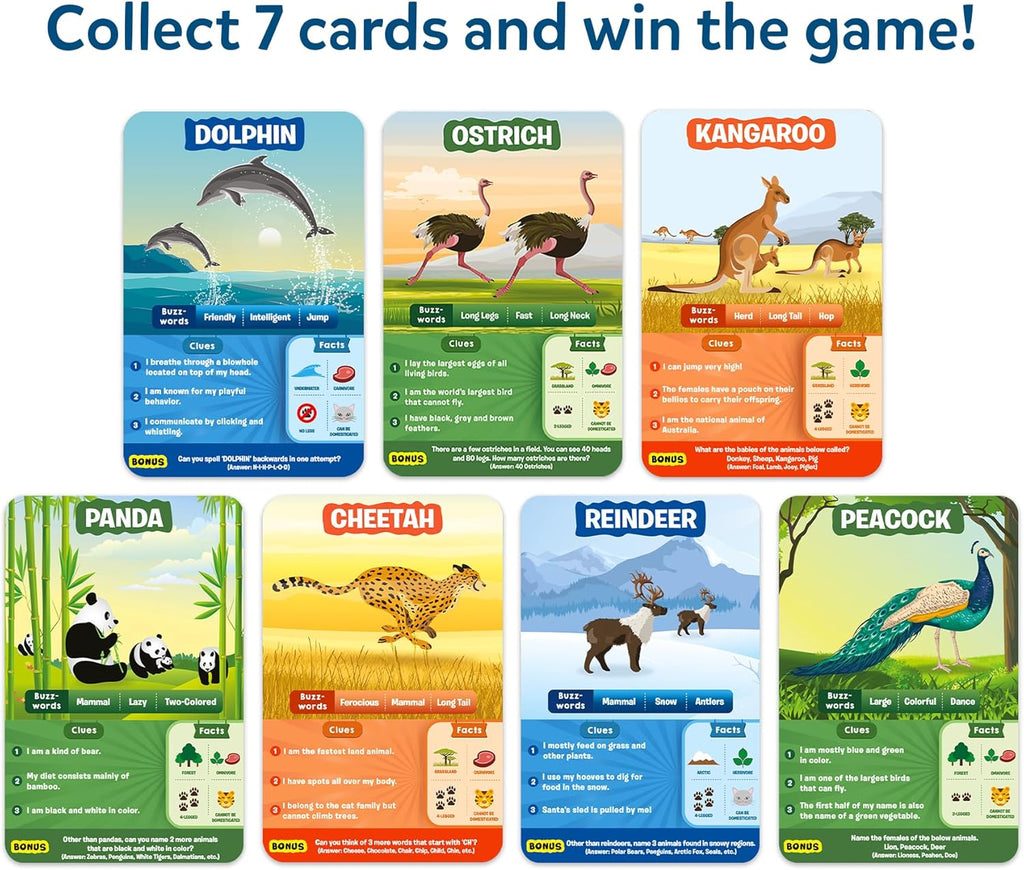 Guess in 10 Animal Planet, Card Game, Perfect for Boys, Girls, Kids, Teens, Adults Who Love Animals, Trivia Games