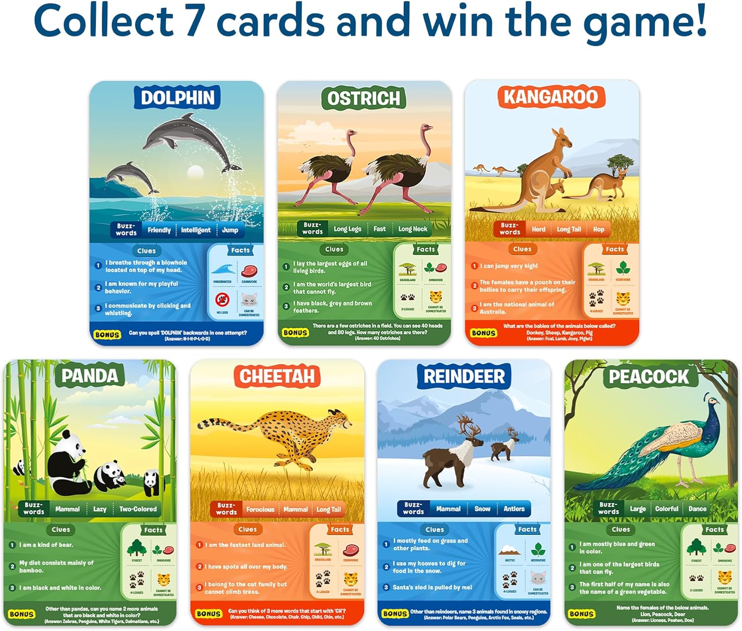 Guess in 10 Animal Planet, Card Game, Perfect for Boys, Girls, Kids, Teens, Adults Who Love Animals, Trivia Games