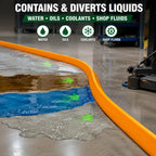 Pooker Polyurethane Spill Barrier Dike, 2.56" W x 118.11" L x 1.46" H