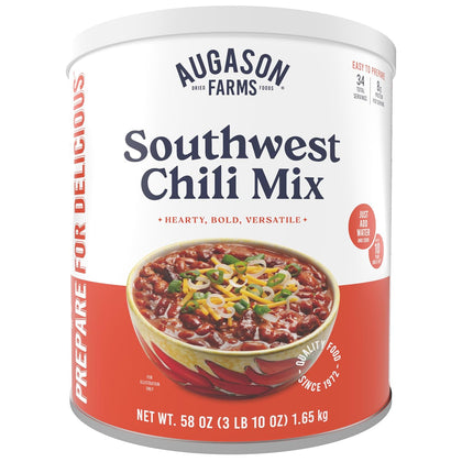 Southwest Chili Mix Can | Emergency Food Supply, 34 Servings, 10 Year Shelf Life, 8 Grams of Protein per Serving