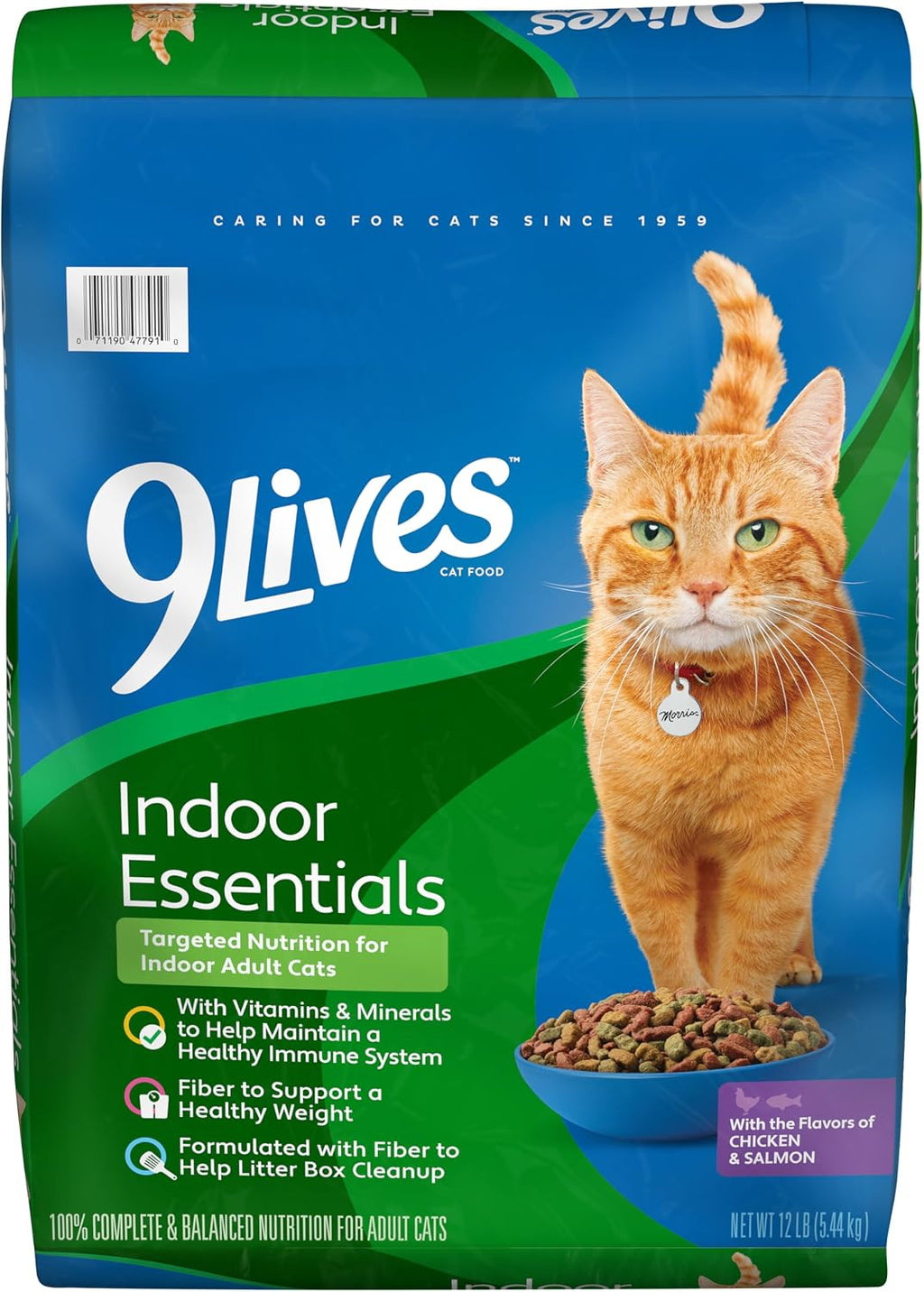 Indoor Essentials Dry Cat Food with Chicken & Salmon, 12 lb. Bag