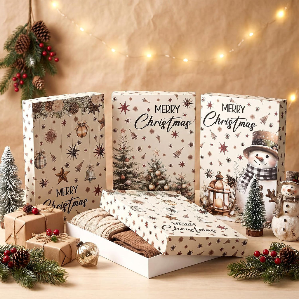 12 Pack Christmas Shirt Gift Boxes with Lids Sweaters Box