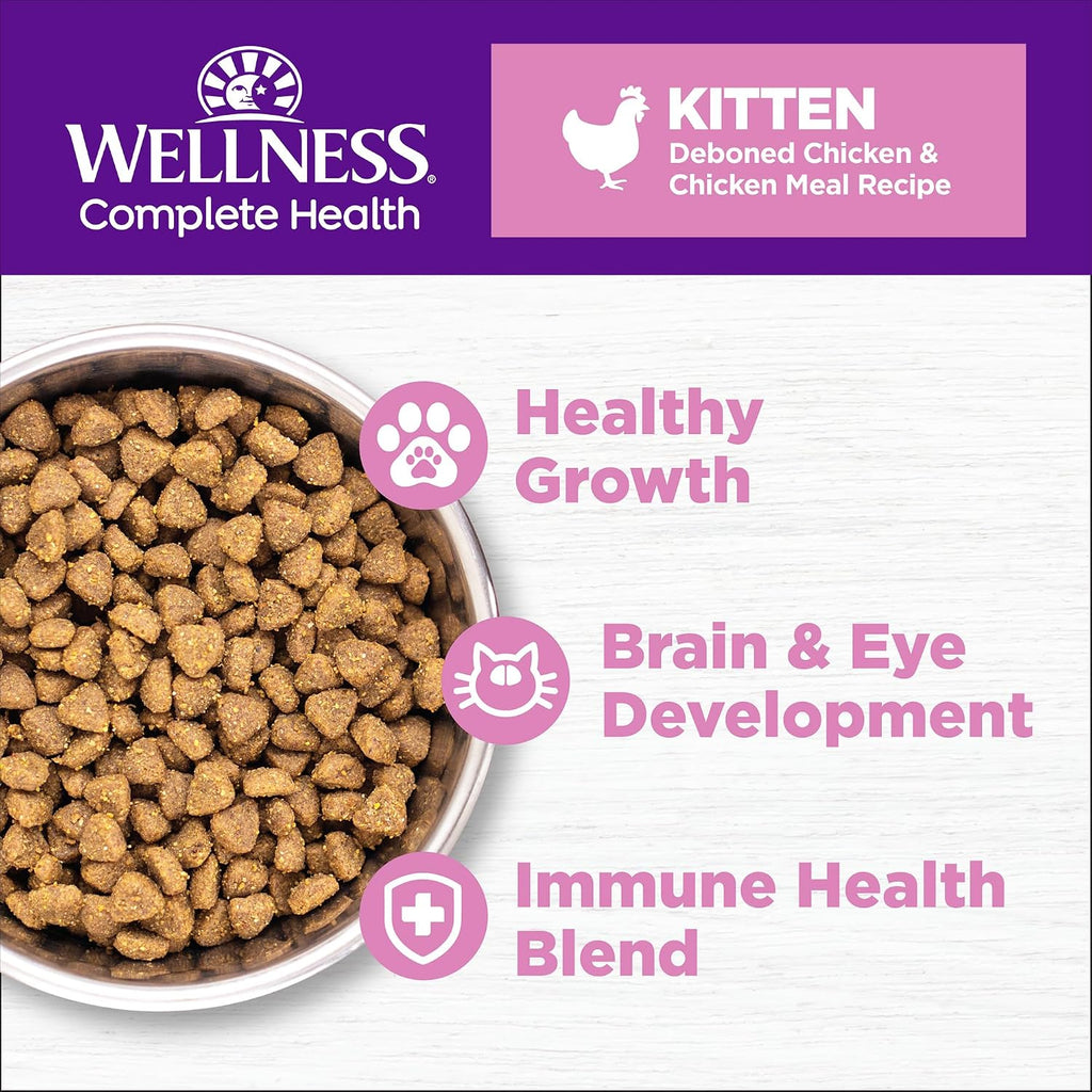 Complete Health Kitten Dry Cat Food, Natural, Wholesome Grains Kibble, Turkey, Turkey Meal and Chicken Recipe, 5 lb Bag