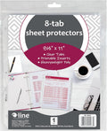 Sheet Protectors with Index Tabs, Clear Tabs, 2", 11 x 8.5, 8/Set