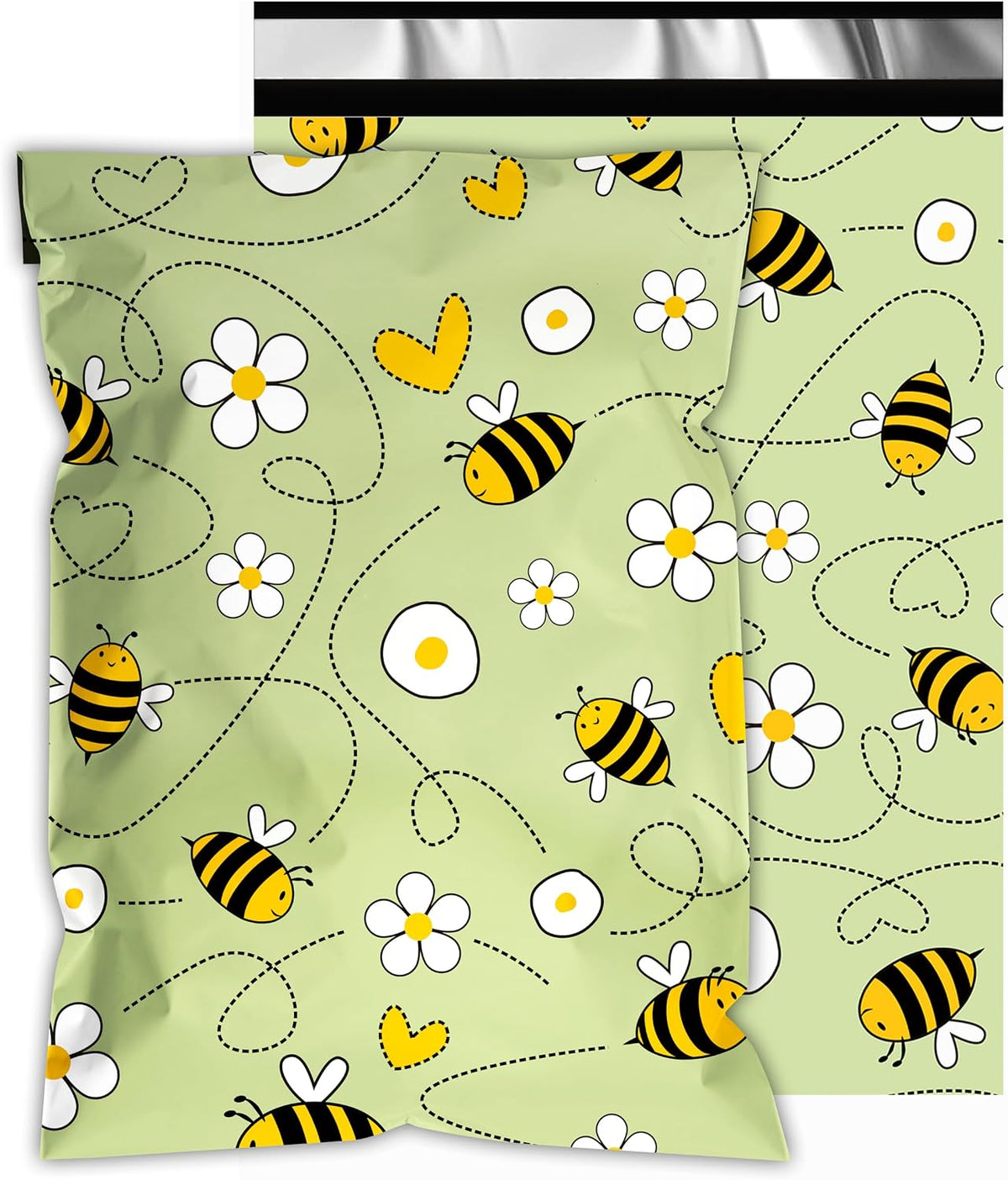 Poly Mailers 10x13 Inch, 100 Pack, Bee Self-Seal Shipping Bags