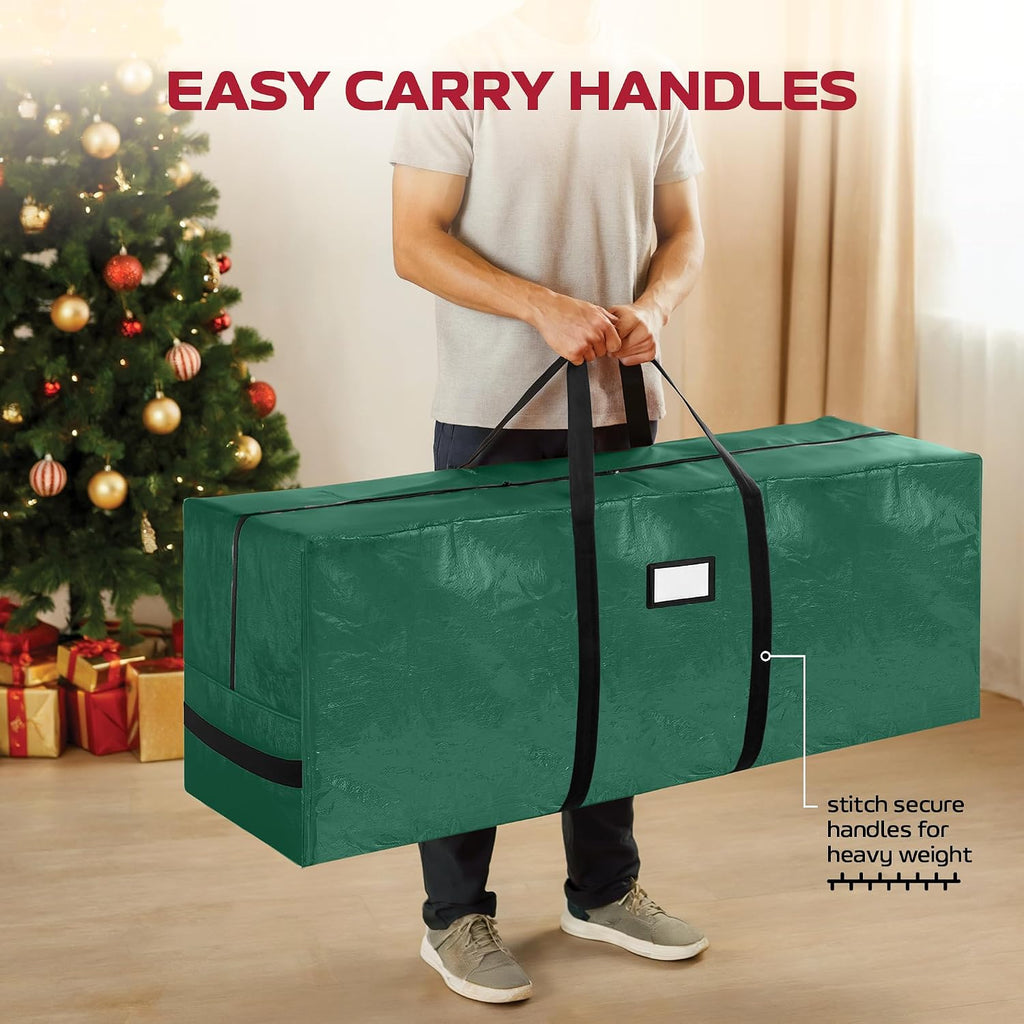 Heavy Duty Christmas Tree Storage Bag – 9 Ft Artificial Christmas Tree Bag - Heavy-Duty Waterproof Material with