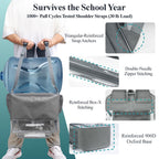 Clear Backpack for School - 18 Inch Extra Large Clear Bookbag, Gray