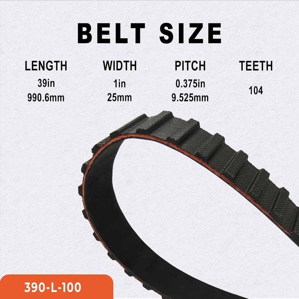 390-L-100 L Timing Belt，Closed Loop