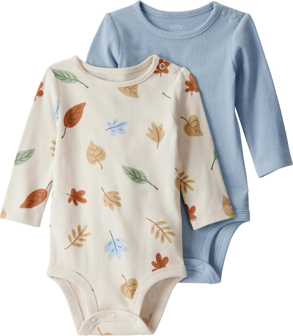 Baby 2-Pack Organic Cotton Long-Sleeve Bodysuits