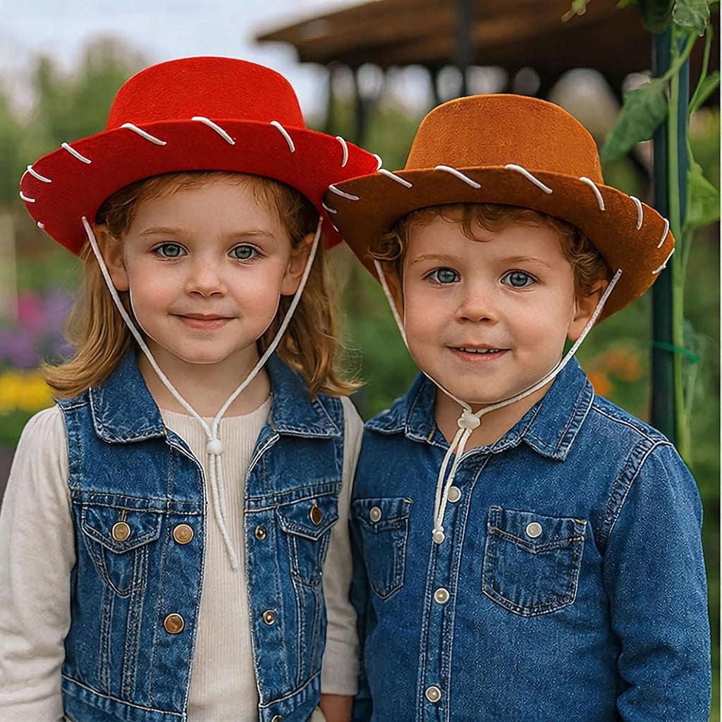 CHILD Felt Cowboy Hat, Western Cowgirl Hat Rodeo Style Costume - KID SIZE