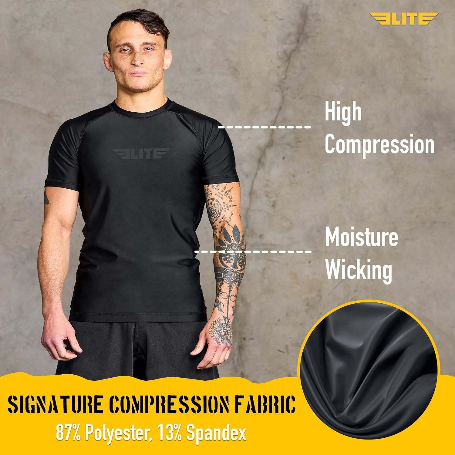 Jiu Jitsu BJJ Rash Guards, Men’s BJJ, No GI, MMA Ranked Short Sleeve Compression Base Layer Rash Guard