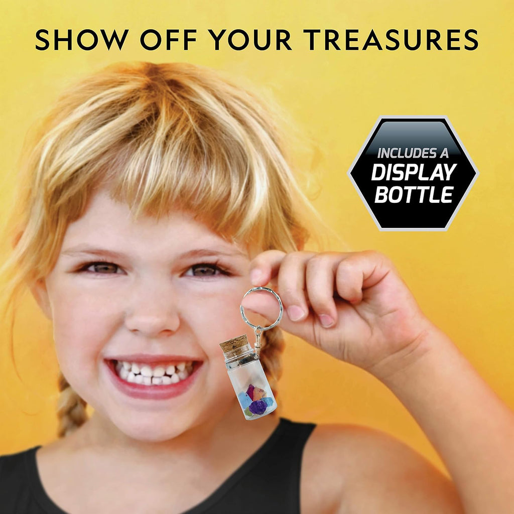 National Geographic Semi-Precious Gemstone Dig Kit for Kids - 15 Real Gems Including Amethyst, Garnet, Opal, Blue