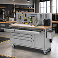 Rolling Tool Chest Cabinet, Heavy Duty Workbench with Drawers