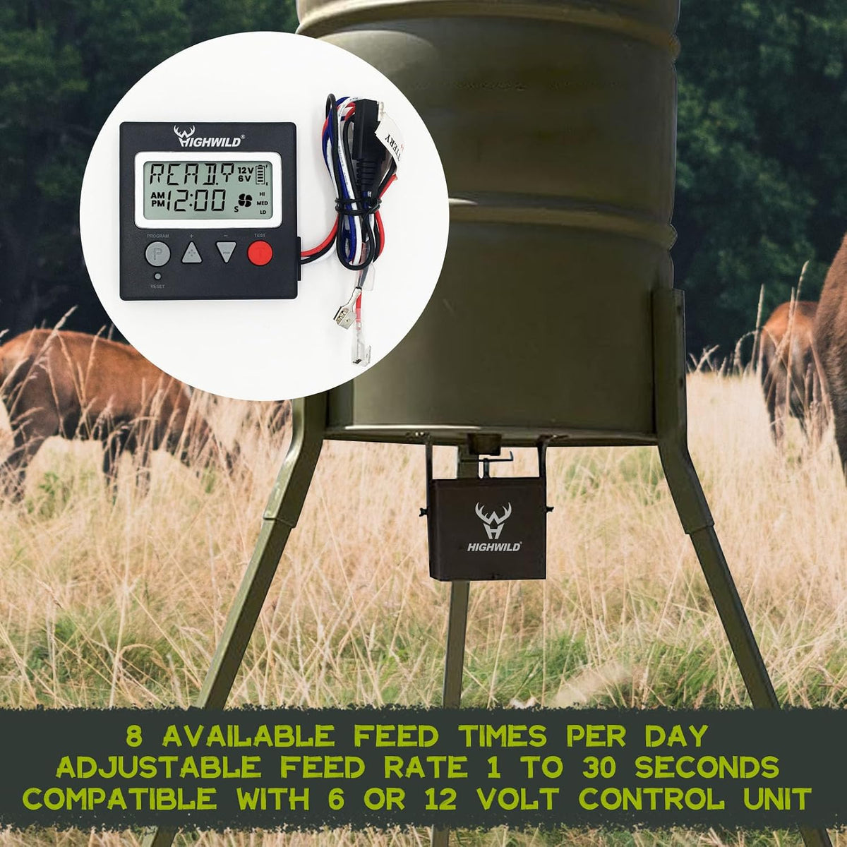 6V/12V Universal Game Feeder Digital Timer - 3 Pack