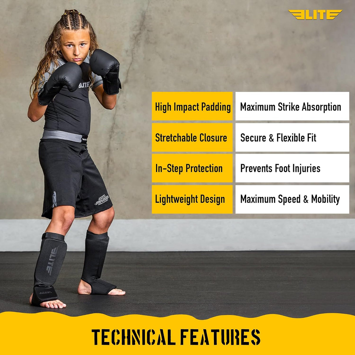 MMA Shin Pads for Muay Thai and Kickboxing, Protective Shin Guards with Instep Guard for Sparring and Training