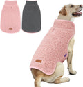 Sherpa Dog Coat Turtleneck Reversible Fleece Vest Sweater Thick Pet Clothes for Cold Weather Winter Jacket Warm Dog