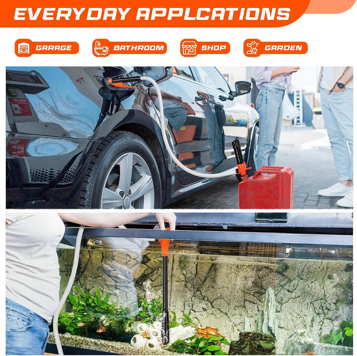 Portable Cordless Fuel Transfer Pump Battery Powered