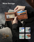 Wallet for Men with Find My Functionality, Holds 9 Cards and 15 Bills