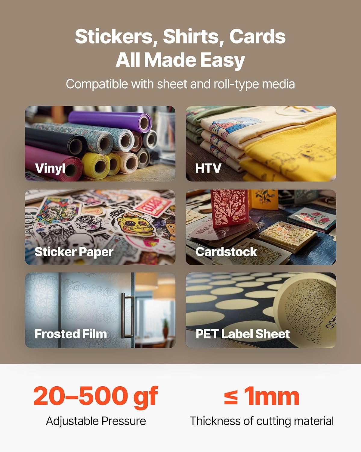 Vinyl Cutter Machine, 53 inch Max Feed Width, Dual Blades, Adjustable Force and Speed, LED Display, Vinyl Plotter