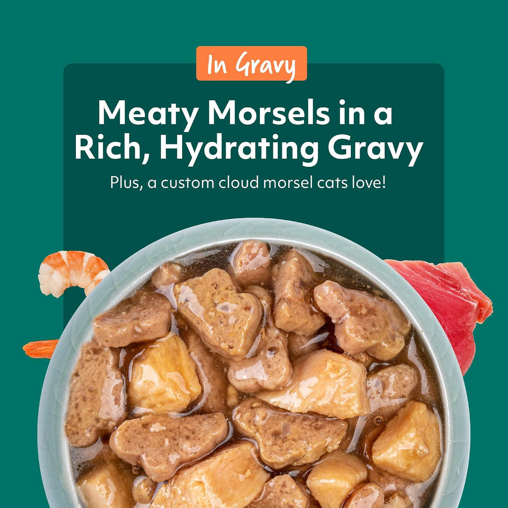 Wet Cat Food, Savory Protein Selection, Grain Free Morsels, 3oz, 12 Pouches