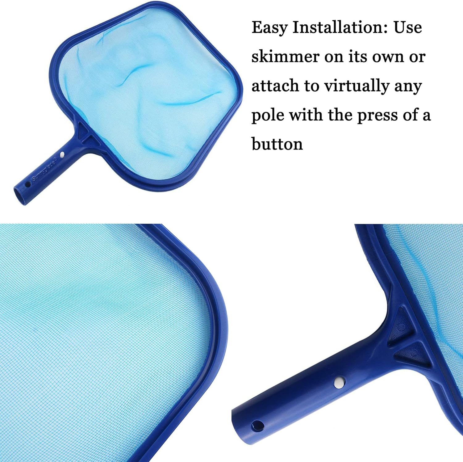 Swimming Pool Cleaner Supplies/Professional Heavy Duty Pool Leaf Rake Fine Mesh Frame Net/Cleaning Leaf Skim Net