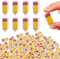 60 Pcs Back to School Eraser Pencil Shape Mini Erasers Cute Pencil Collection Erasers Classroom Stationery for First
