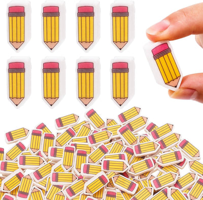 60 Pcs Back to School Eraser Pencil Shape Mini Erasers Cute Pencil Collection Erasers Classroom Stationery for First