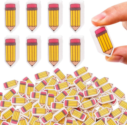 60 Pcs Back to School Eraser Pencil Shape Mini Erasers Cute Pencil Collection Erasers Classroom Stationery for First