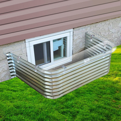 54" x 38" Window Well Covers Outside, Polycarbonate Basement Window Well Cover, Waterproof/Protects Against