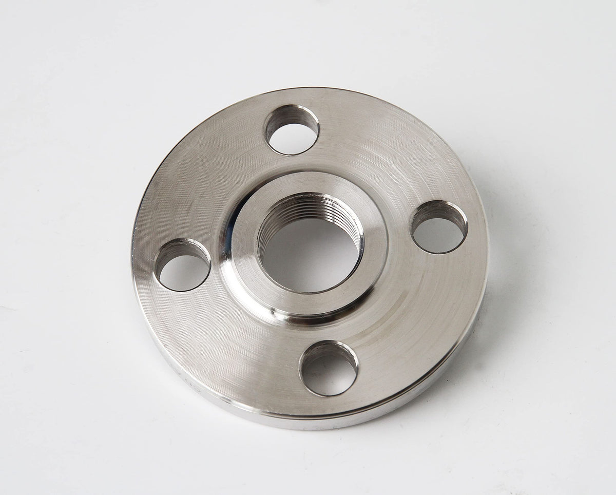 1/2'' 304 Stainless Steel Raised Face Class #150 Threaded Flange 0.5 Inch