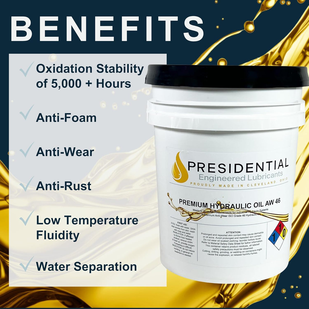 Presidential Hydraulic Oil 46 (5 Gallon Pail)