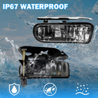 Fog Lights Assembly Compatible with 2002 2003 2004 2005 2006 Cadillac Escalade/Escalade EXT/Escalade ESV with 880 12V