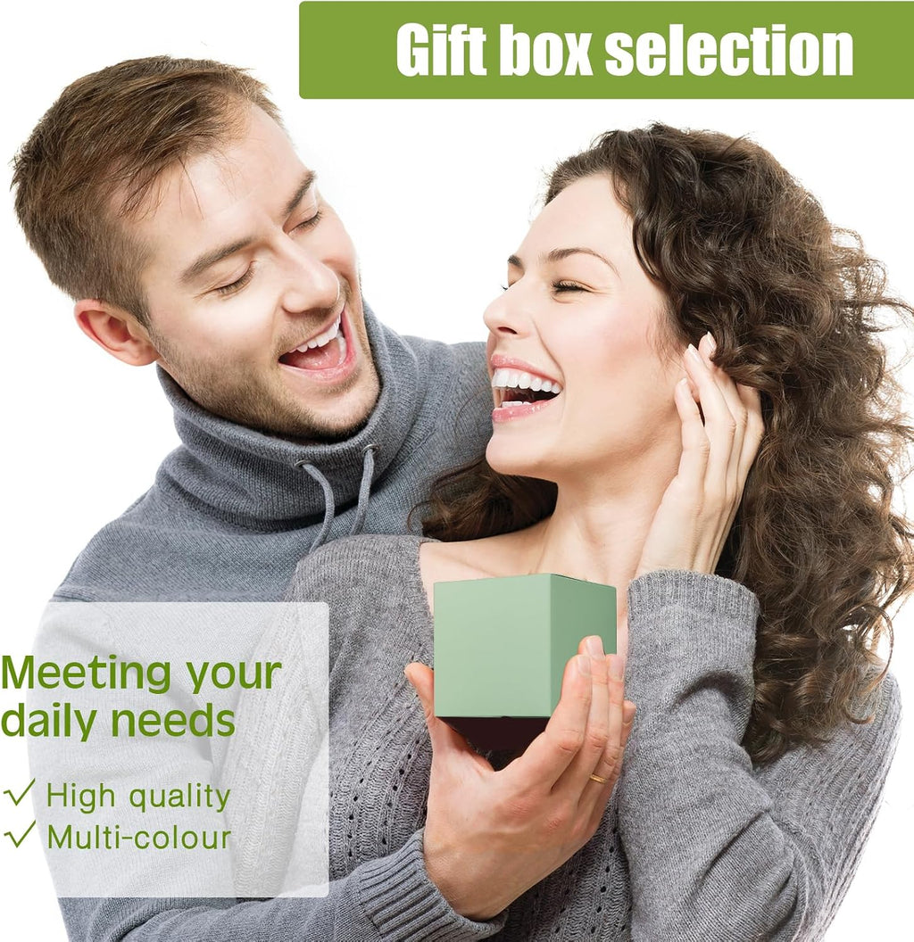 48 Pack Christmas Pastel Gift Boxes 12 Colors Small Xmas Cardboard